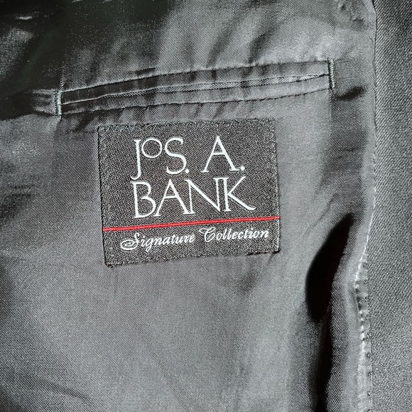 Jos. A. Bank men solid black 100% wool sportcoat jacket blazer brass buttons 42S - Picture 5 of 9